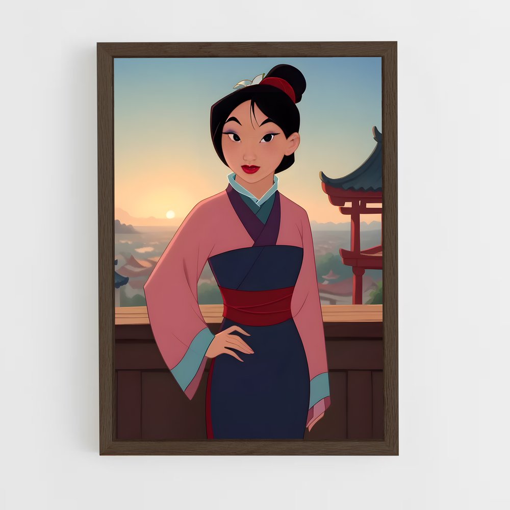 ap-mulan-5 cadre Bois foncé