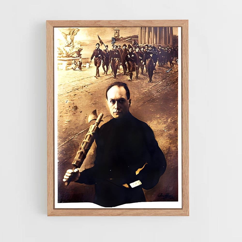 ap-mussolini-1 cadre Bois clair