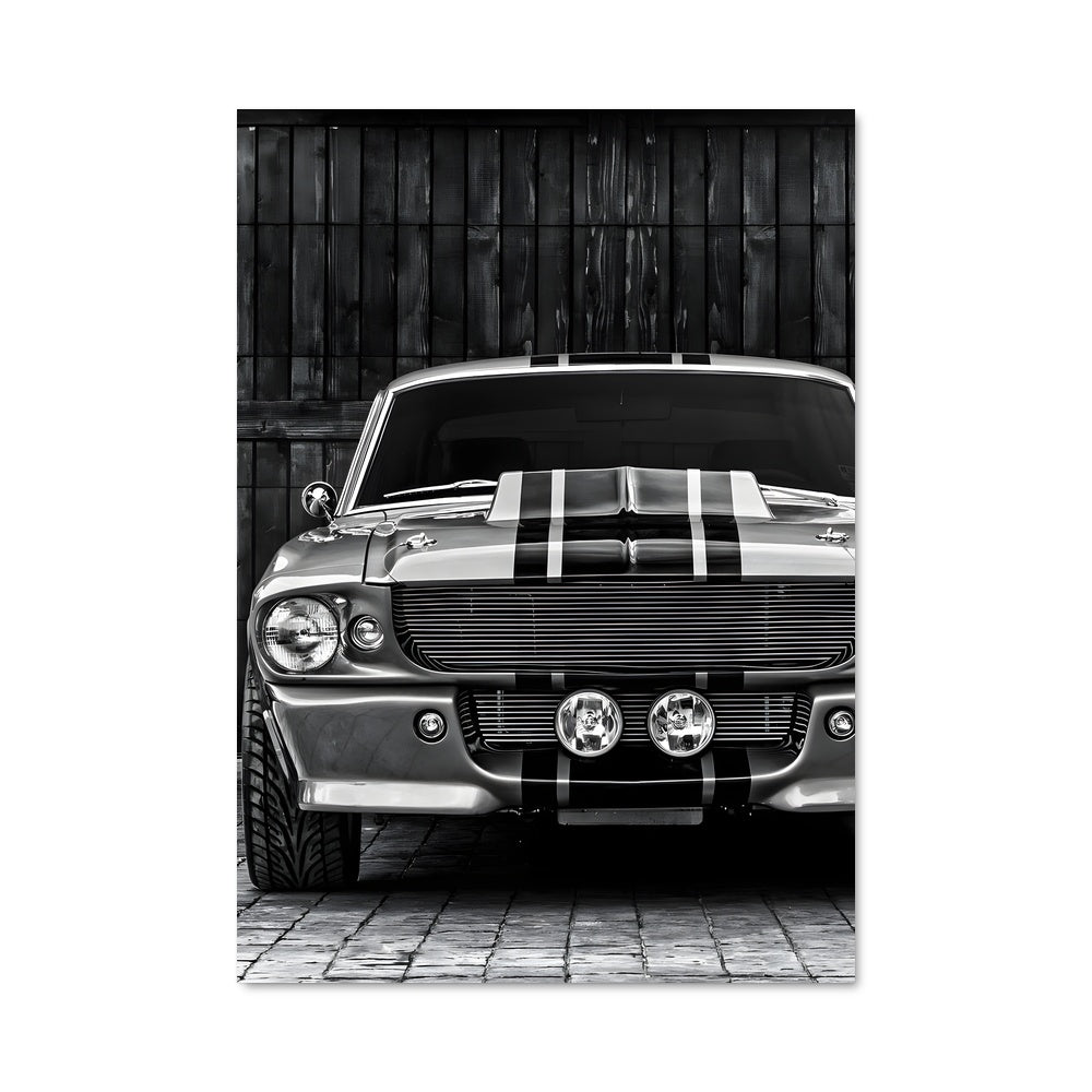 Poster Mustang Noir et Blanc