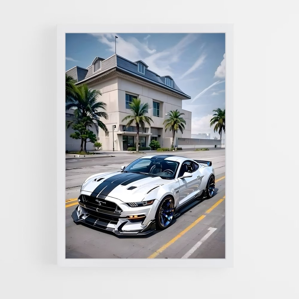 ap-mustang gt500-5 cadre Blanc