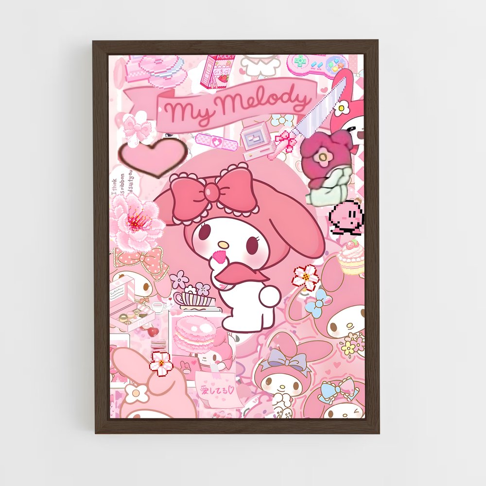 ap-my melody-3 cadre Bois foncé