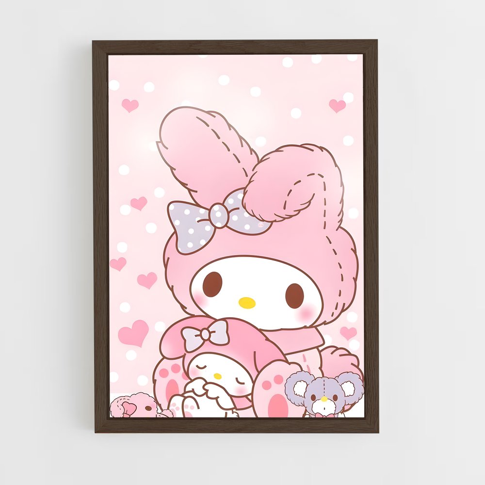 ap-my melody-4 cadre Bois foncé