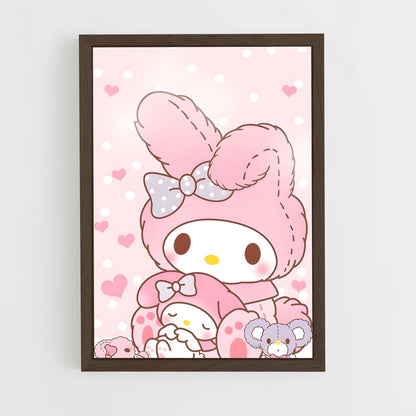 ap-my melody-4 cadre Bois foncé