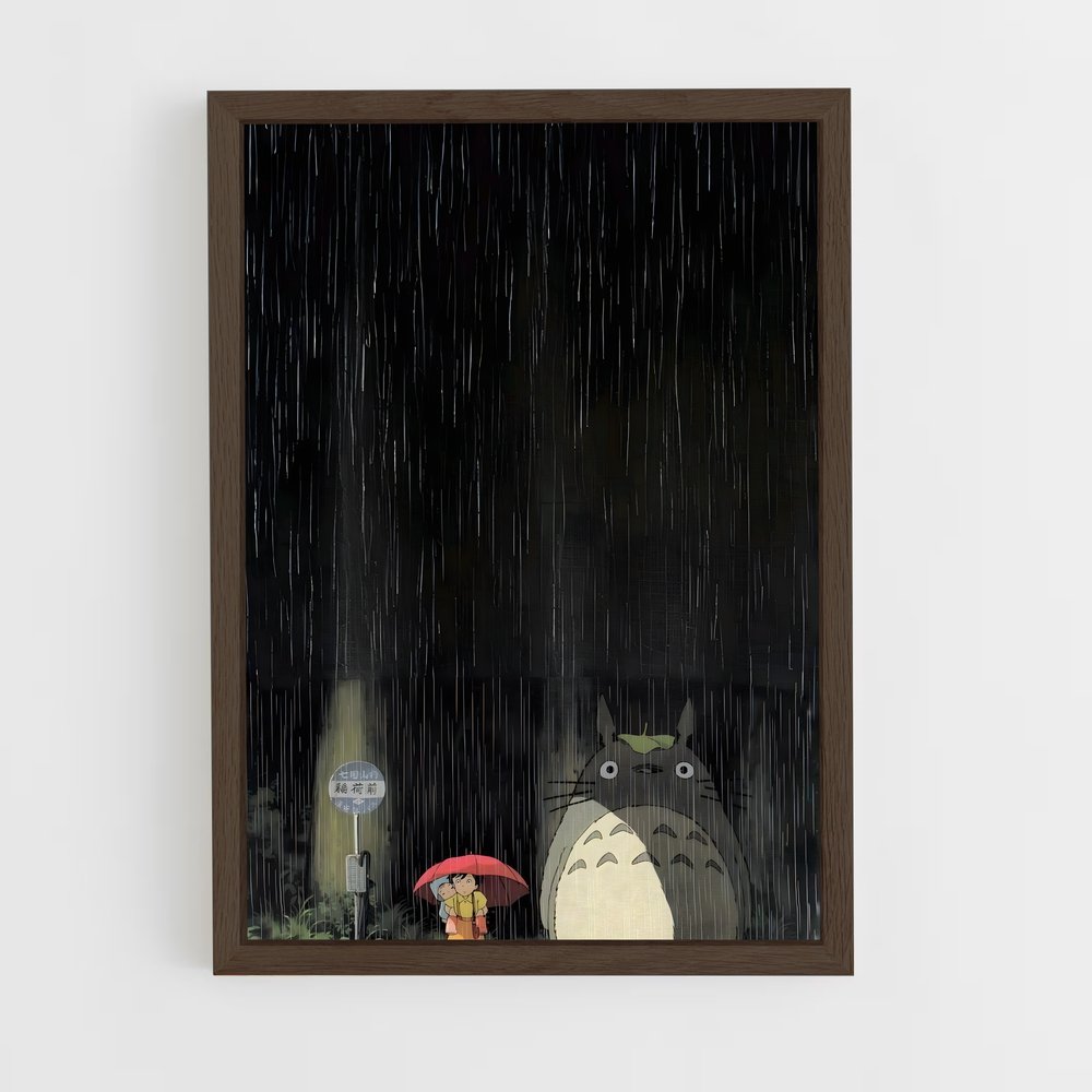 ap-my neighbor totoro-1 cadre Bois foncé