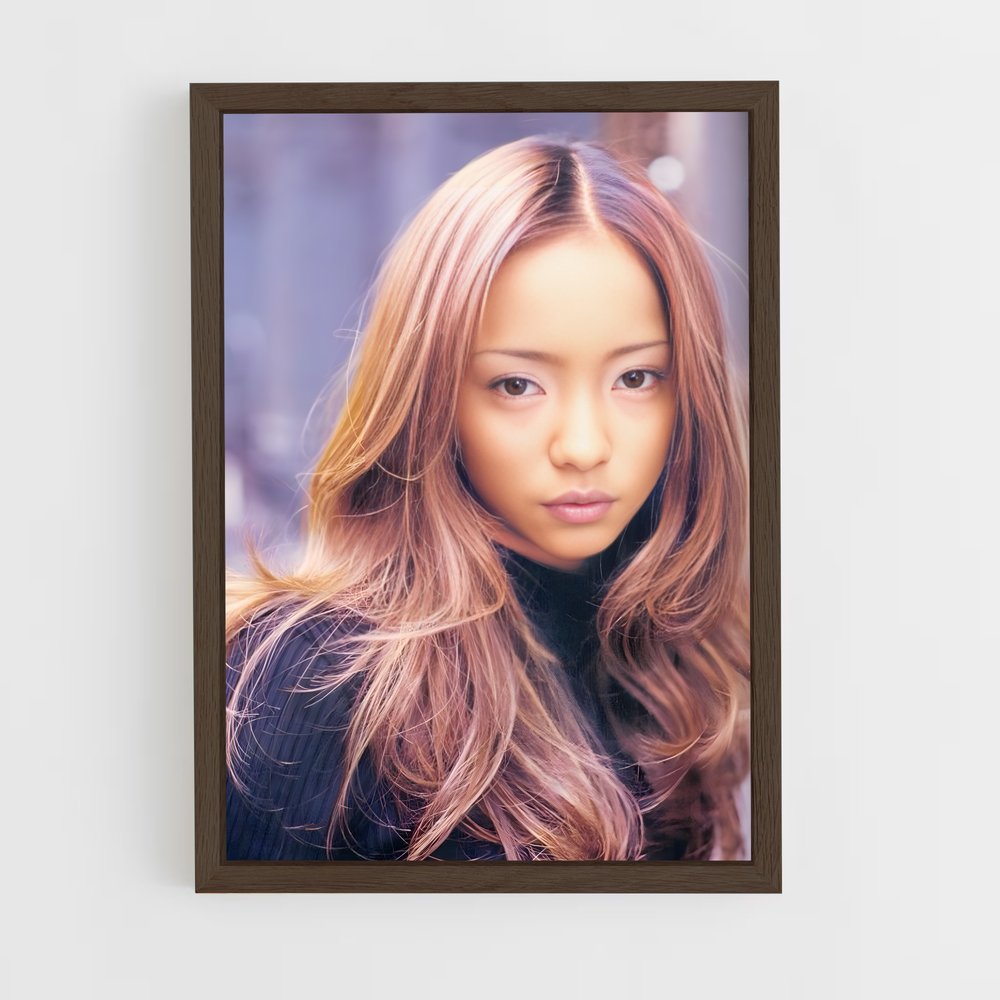 ap-namie amuro-2 cadre Bois foncé