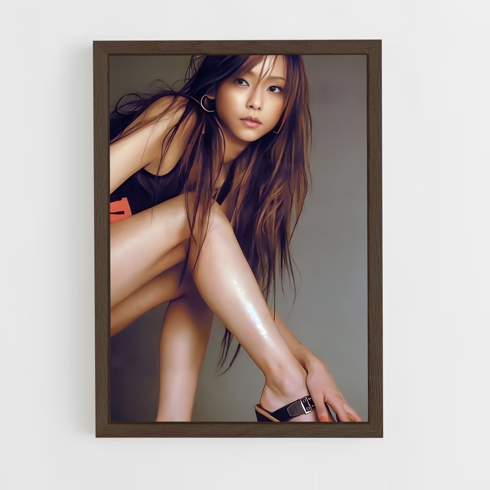 ap-namie amuro-4 cadre Bois foncé
