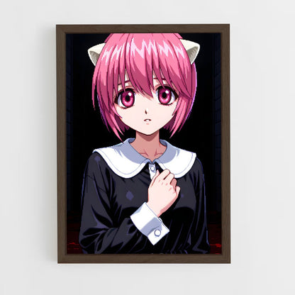 ap-nana elfen lied-1 cadre Bois foncé