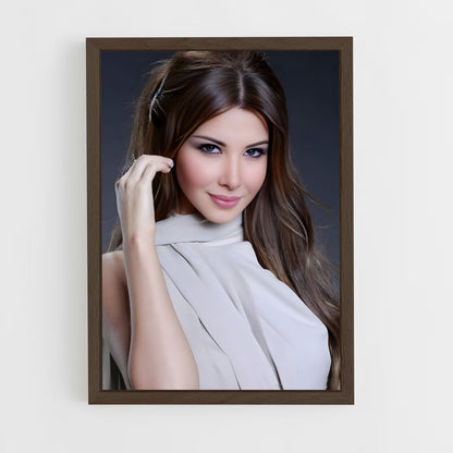 ap-nancy ajram-1 cadre Bois foncé