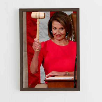 ap-nancy pelosi-1 cadre Bois foncé