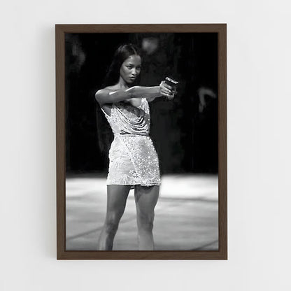 ap-naomi campbell-8 cadre Bois foncé