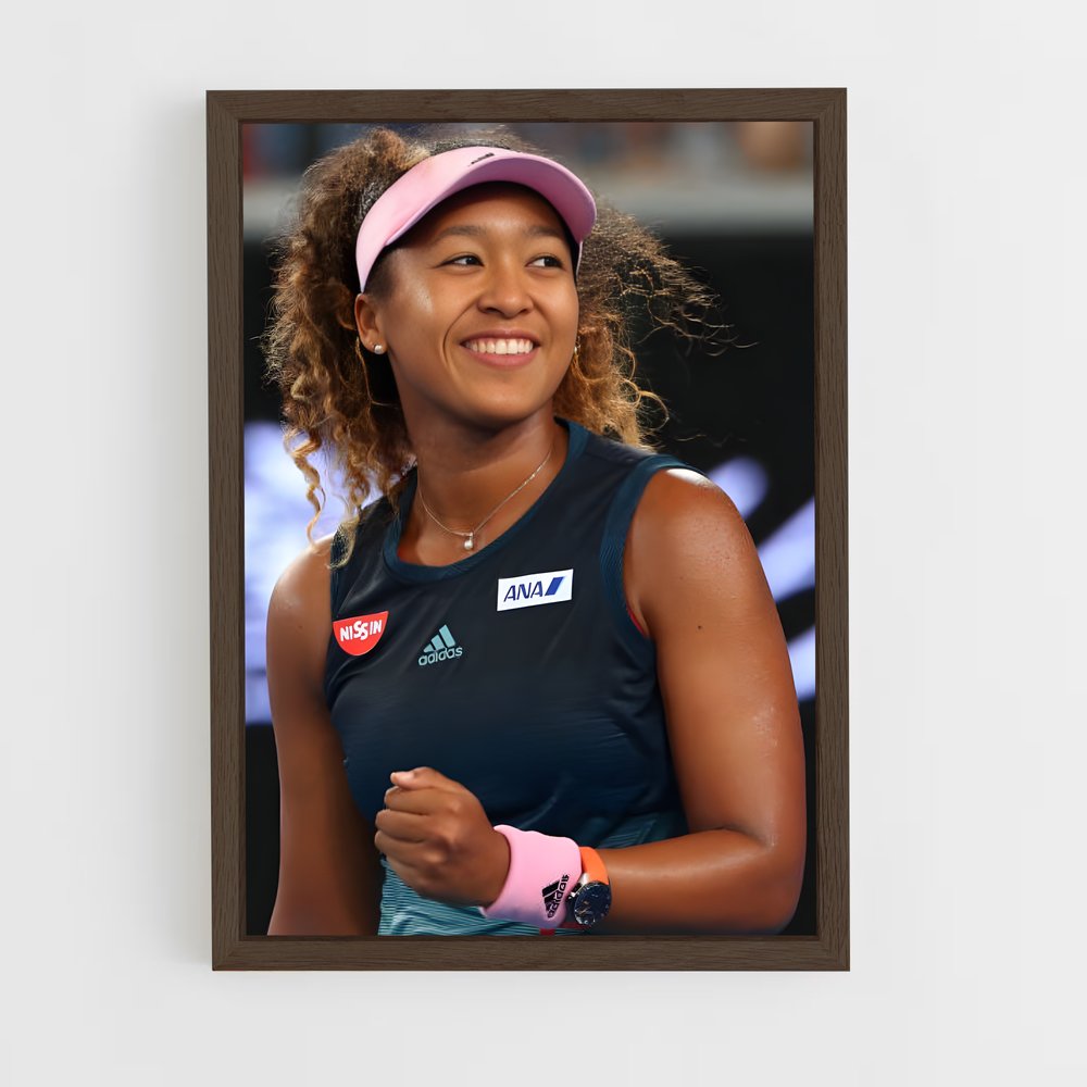 ap-naomi osaka-1 cadre Bois foncé
