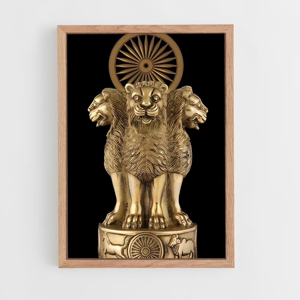 ap-national emblems-1 cadre Bois clair