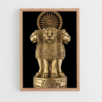 ap-national emblems-1 cadre Bois clair
