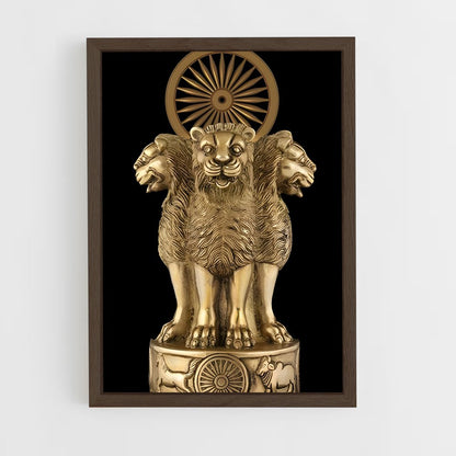 ap-national emblems-1 cadre Bois foncé
