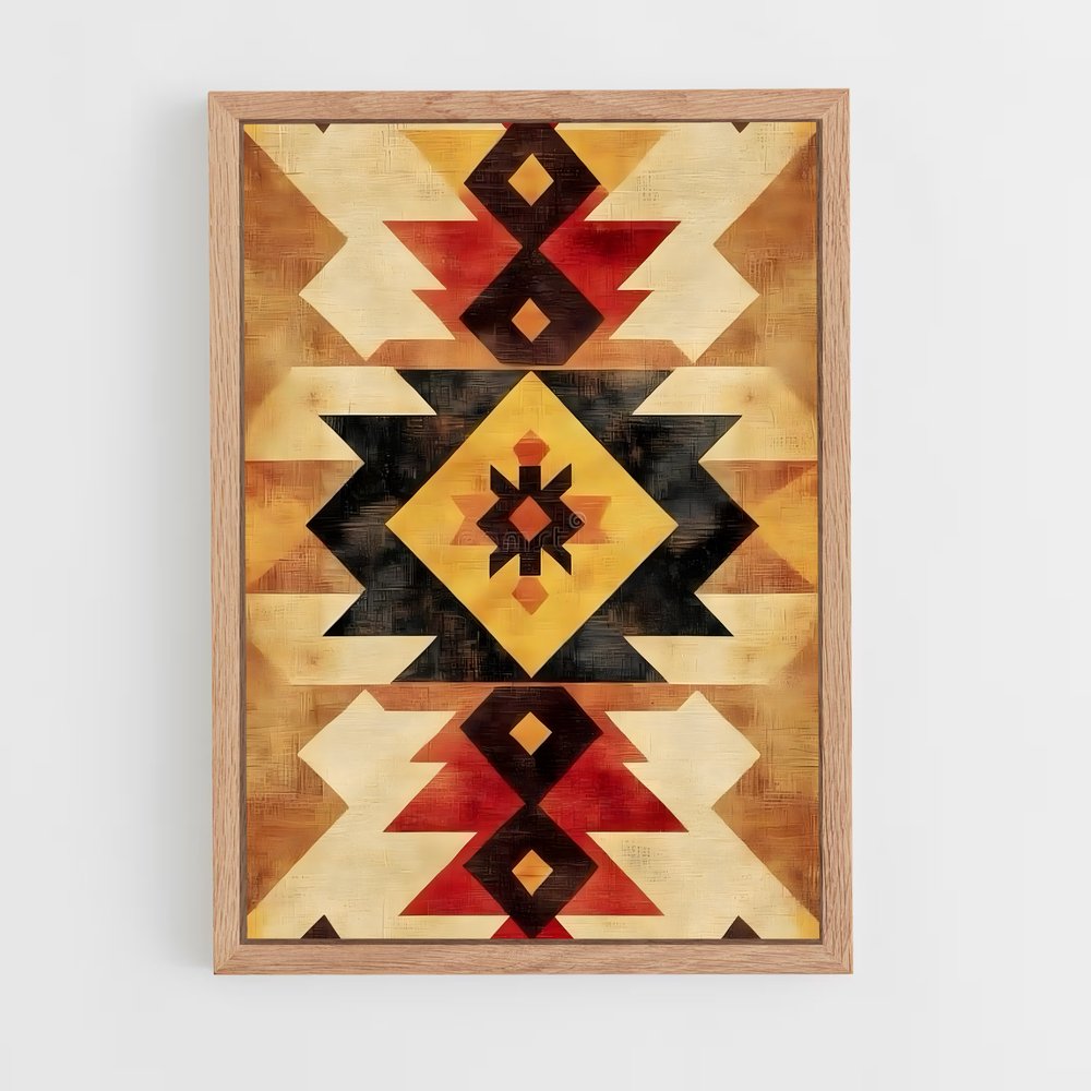 ap-native american patterns-1 cadre Bois clair