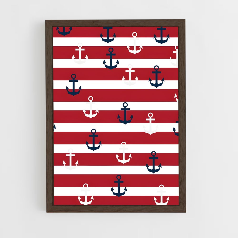 ap-nautical patterns-1 cadre Bois foncé