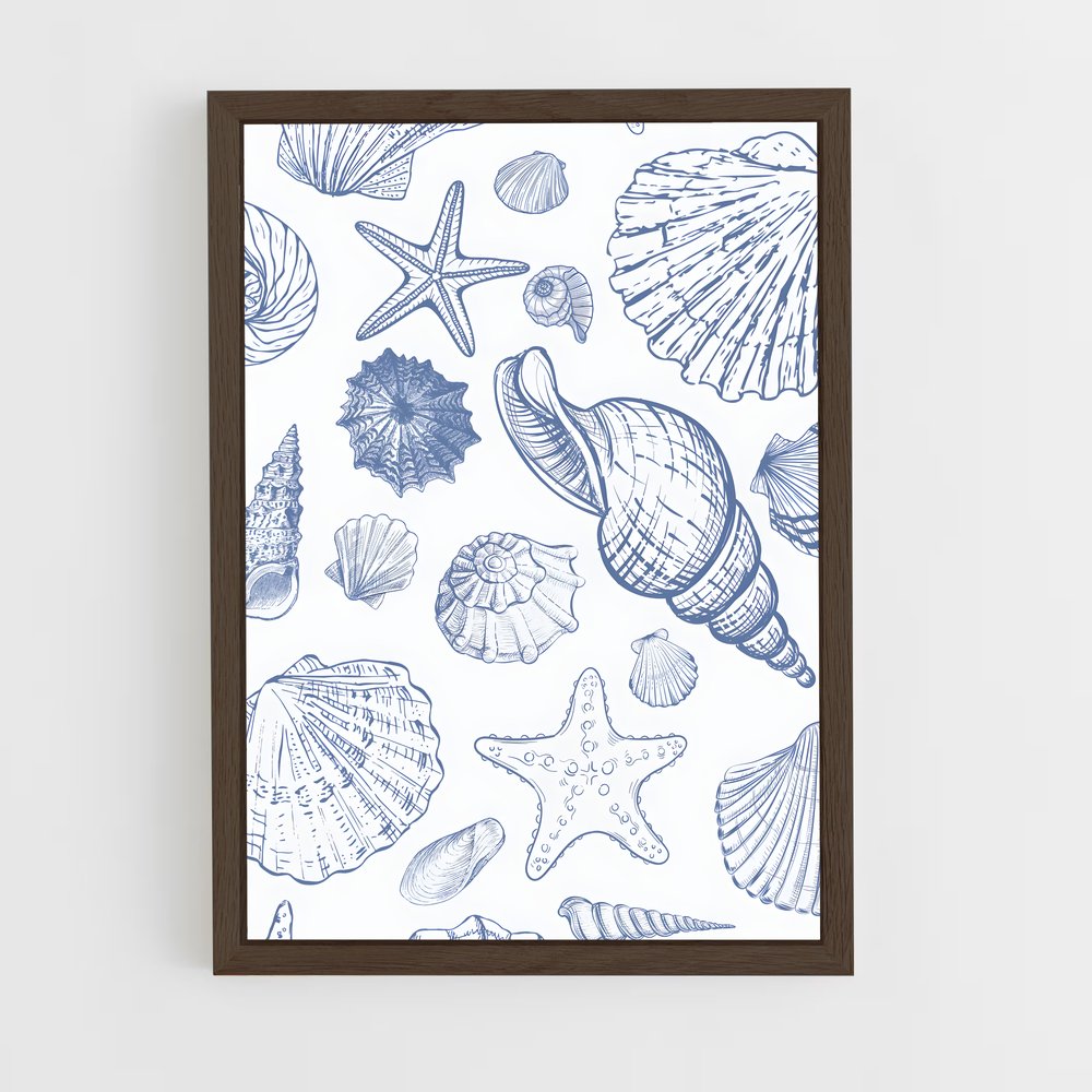 ap-nautical patterns-2 cadre Bois foncé