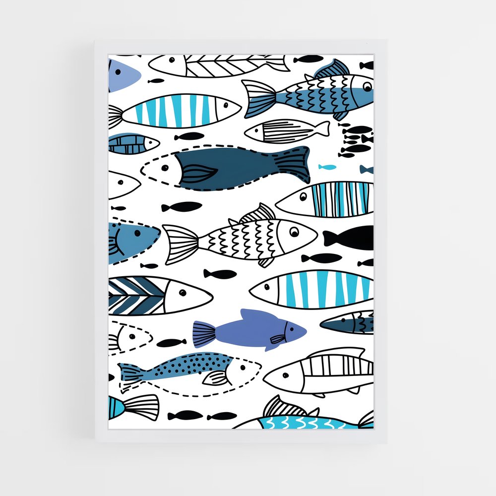 ap-nautical patterns-3 cadre Blanc