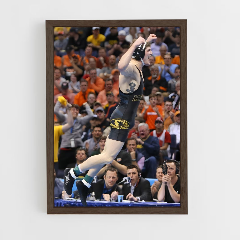 ap-ncaa wrestling championships-1 cadre Bois foncé