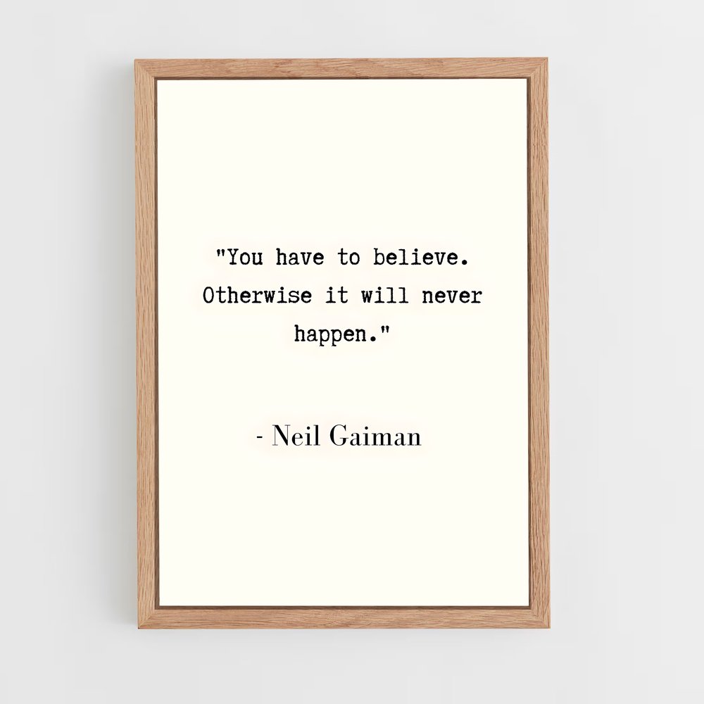 ap-neil gaiman-4 cadre Bois clair
