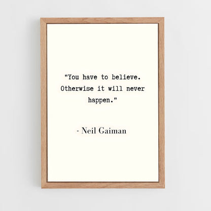ap-neil gaiman-4 cadre Bois clair
