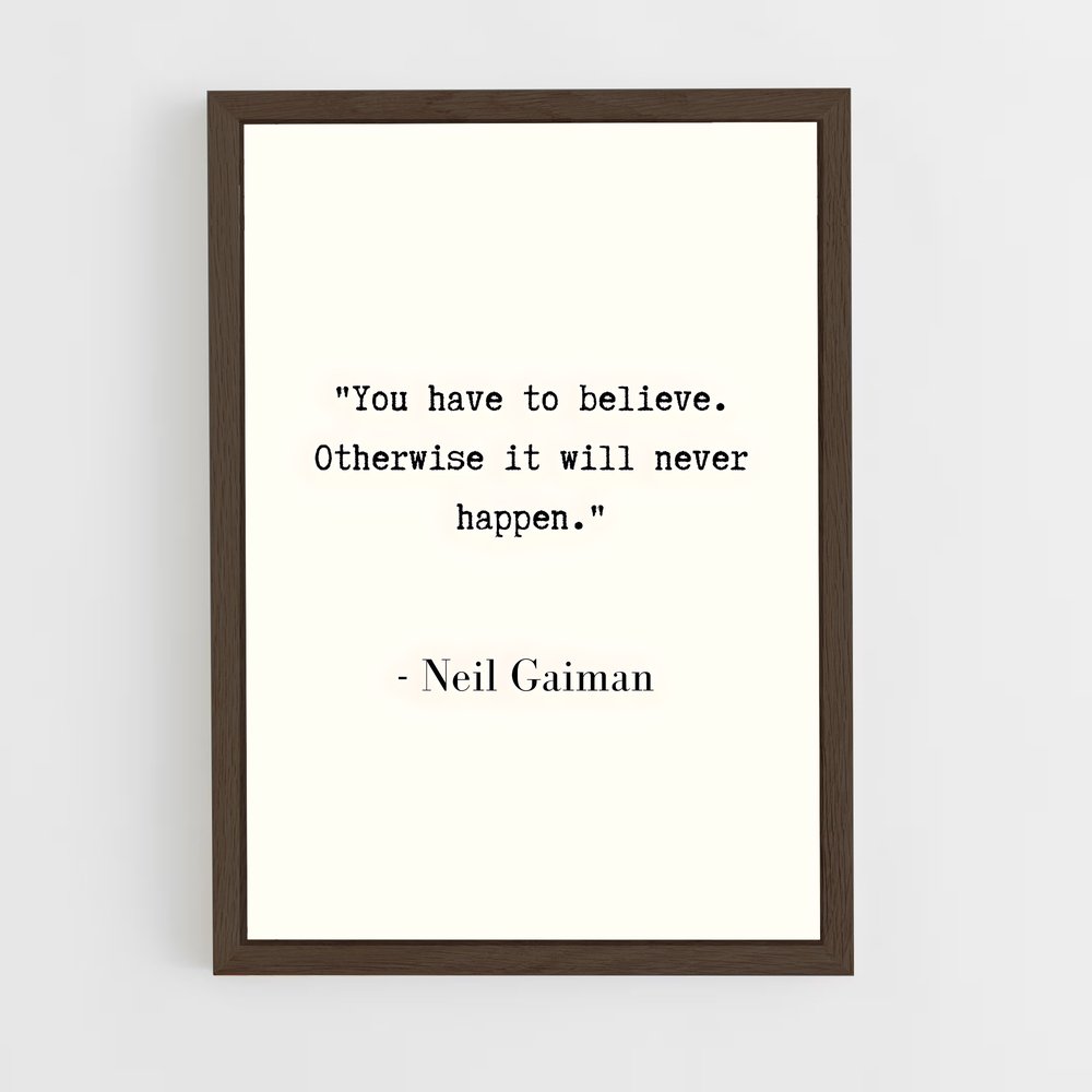 ap-neil gaiman-4 cadre Bois foncé