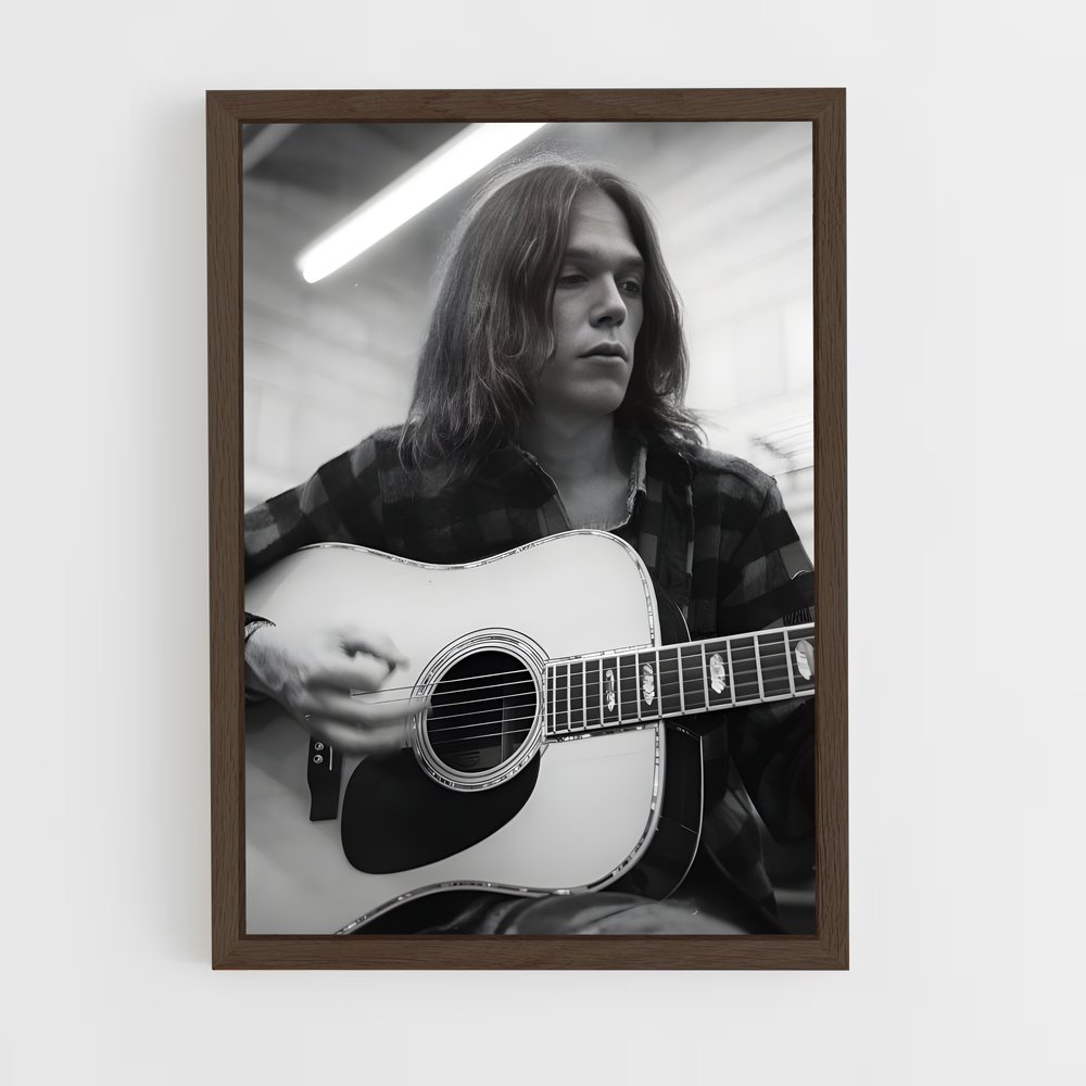 ap-neil young-4 cadre Bois foncé