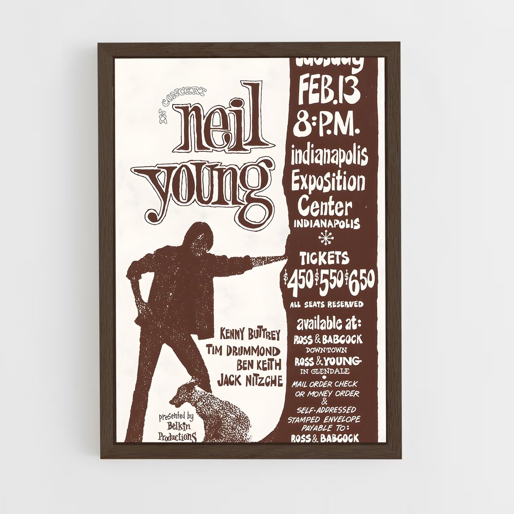 ap-neil young-7 cadre Bois foncé
