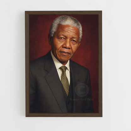 ap-nelson mandela-6 cadre Bois foncé