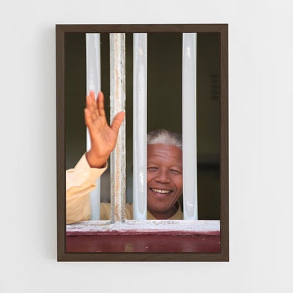 ap-nelson mandela-7 cadre Bois foncé
