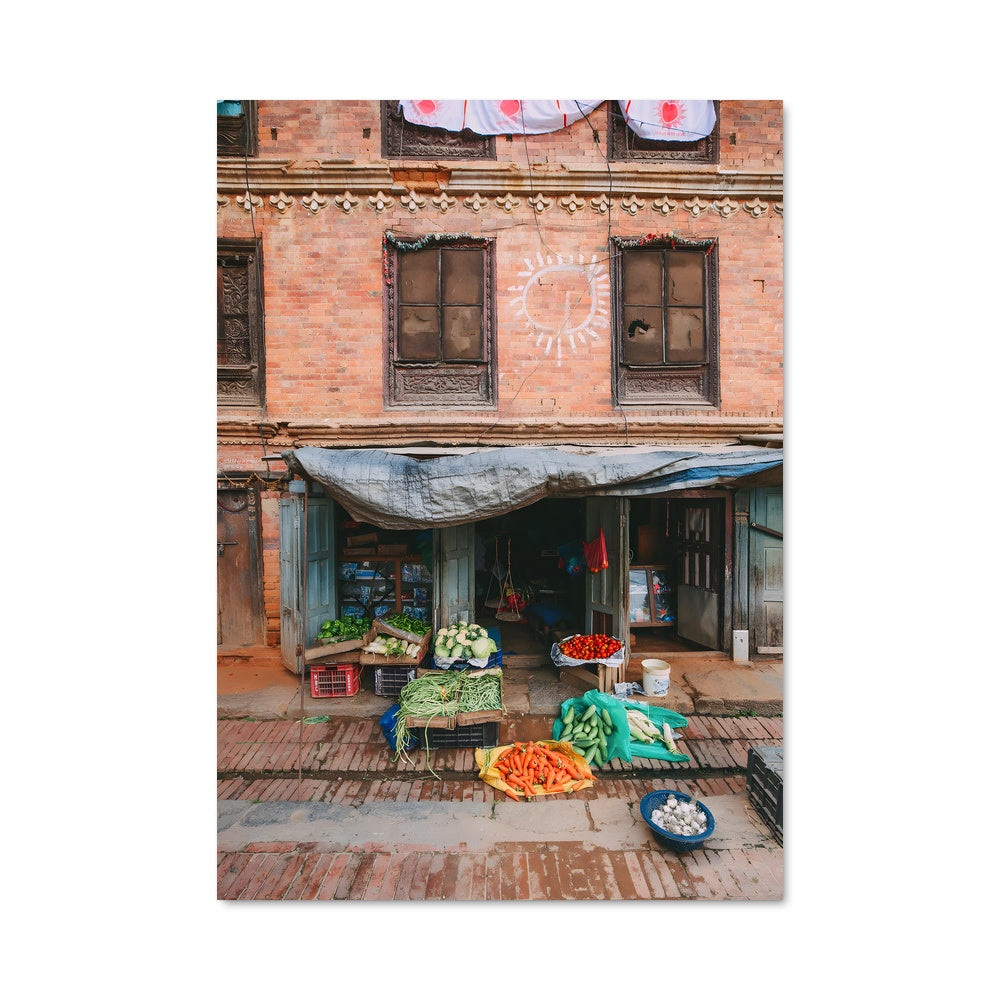 Poster Marché de Kathmandu