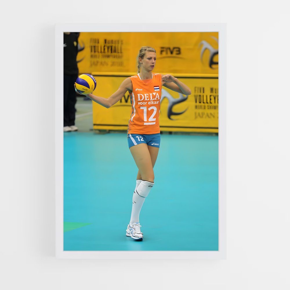 ap-netherlands national volleyball team-2 cadre Blanc