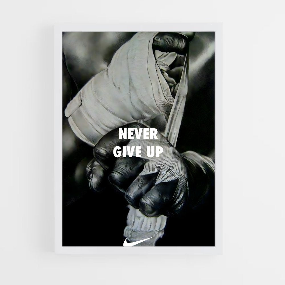 ap-never give up-1 cadre Blanc