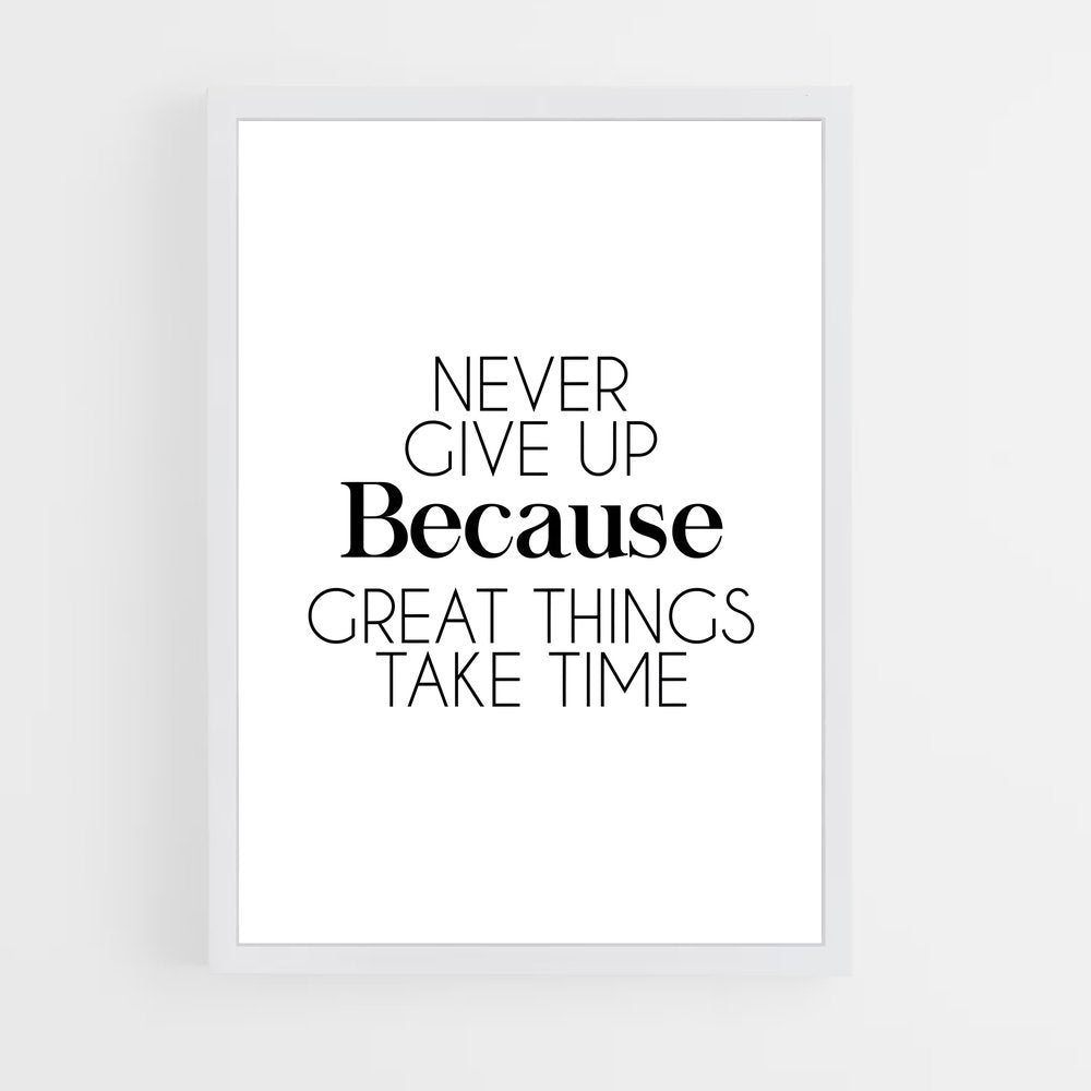ap-never give up-7 cadre Blanc