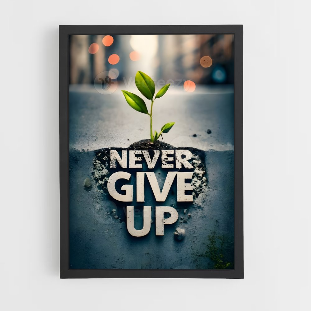 ap-never give up-8 cadre Noir