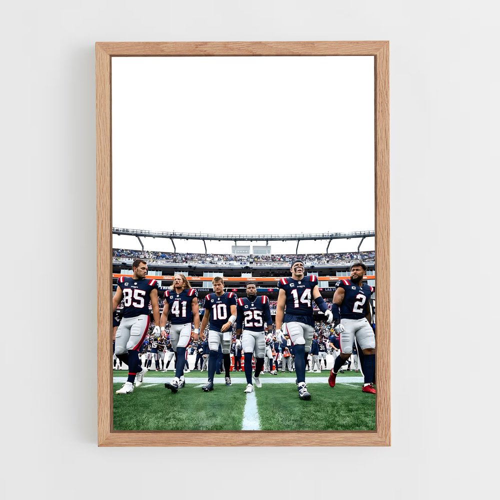 ap-new england patriots-3 cadre Bois clair