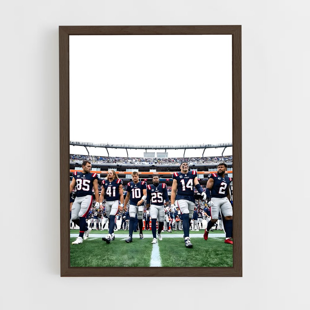 ap-new england patriots-3 cadre Bois foncé