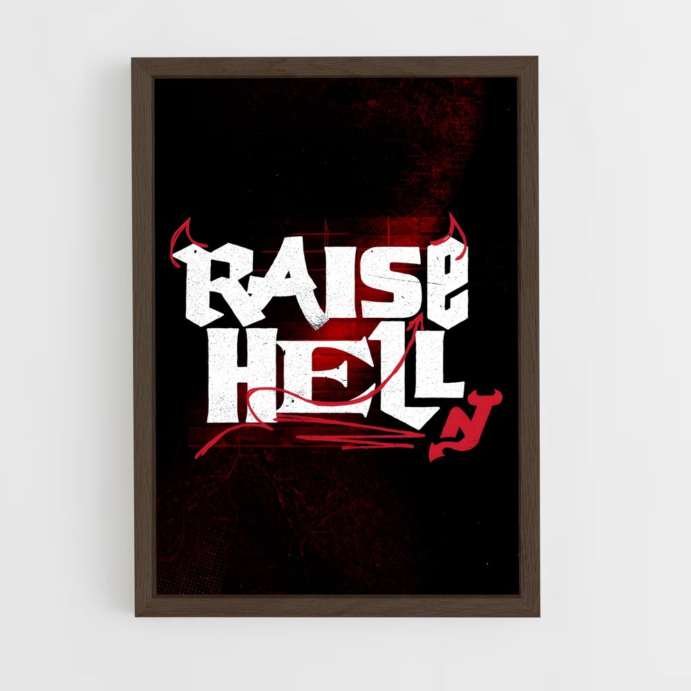 ap-new jersey devils-1 cadre Bois foncé