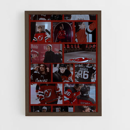 ap-new jersey devils-11 cadre Bois foncé