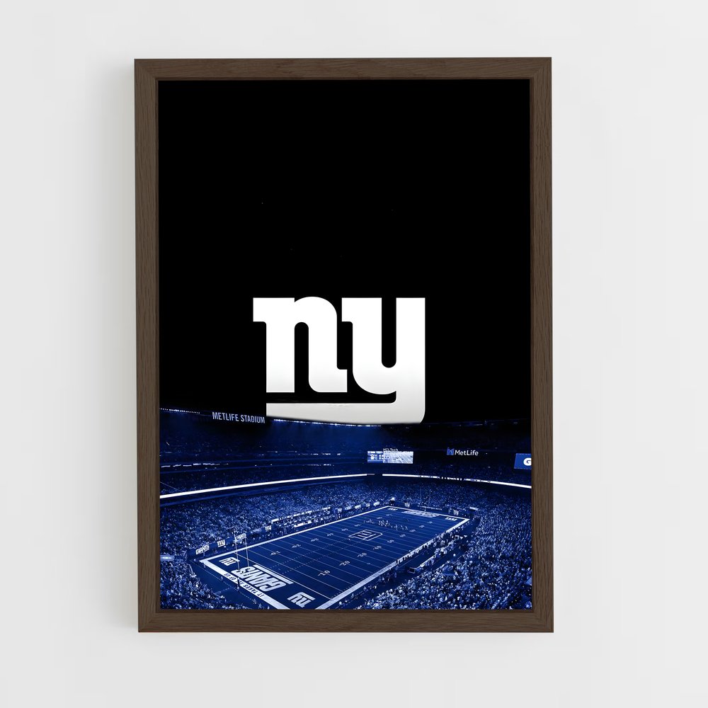 ap-new york giants-1 cadre Bois foncé