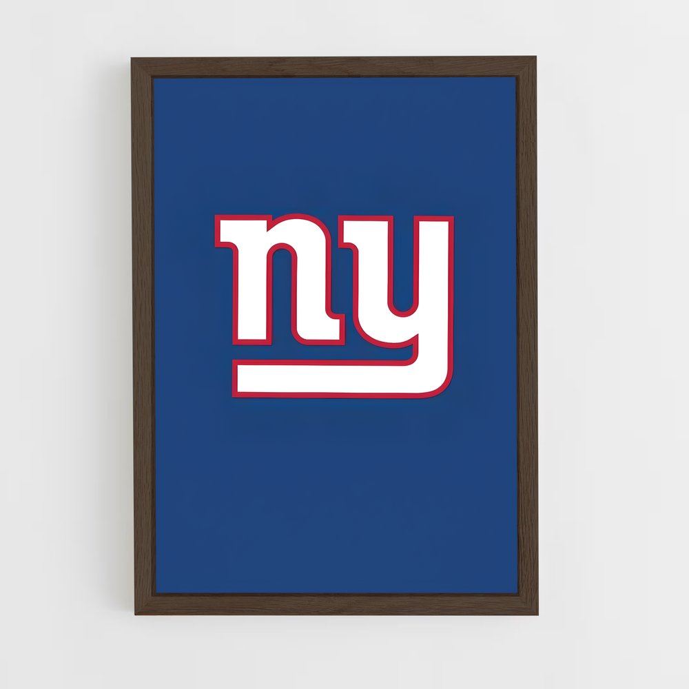 ap-new york giants-2 cadre Bois foncé