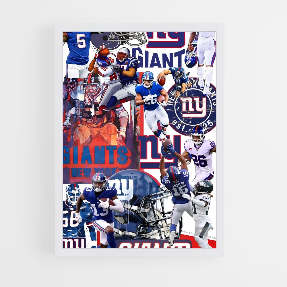 ap-new york giants-3 cadre Blanc