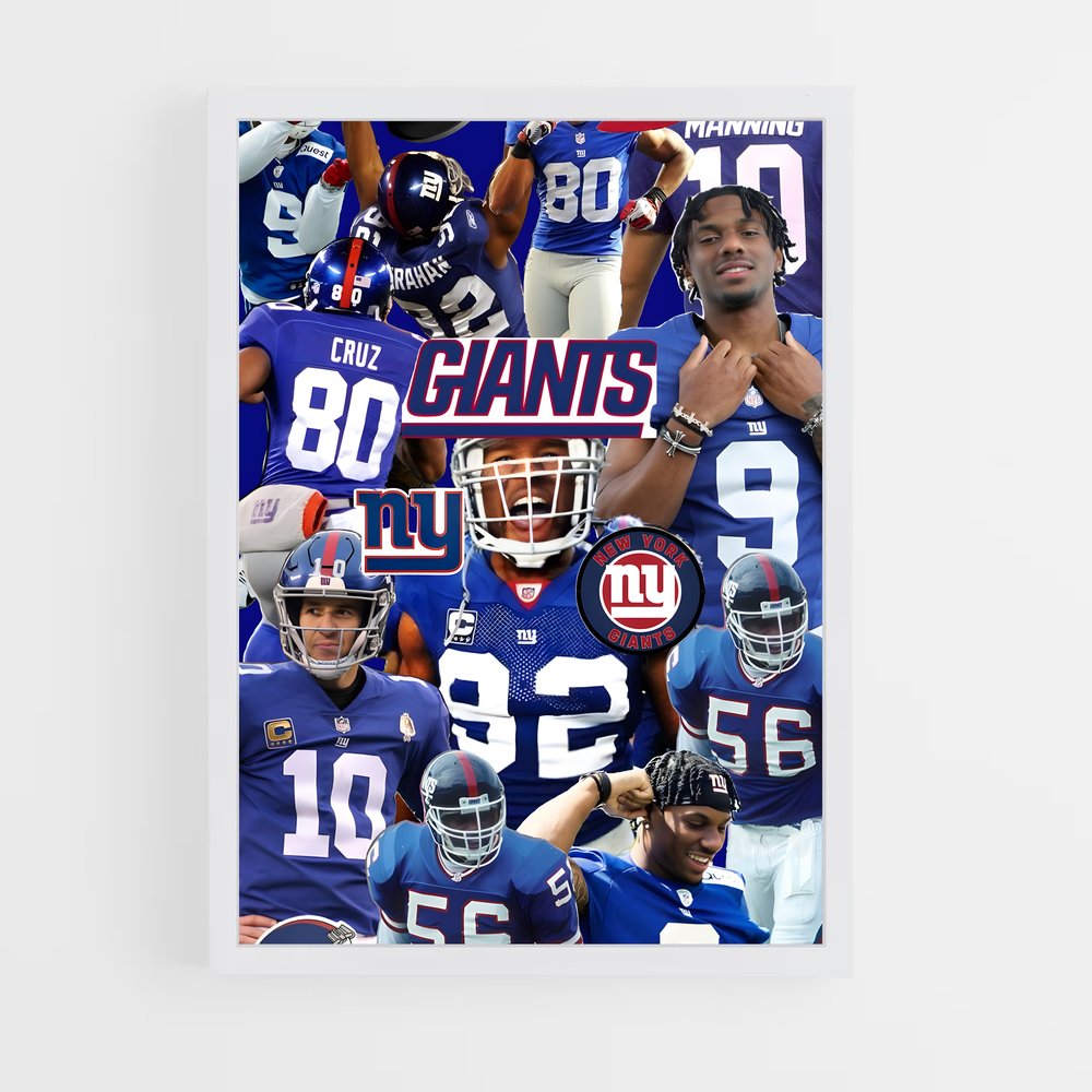 ap-new york giants-4 cadre Blanc