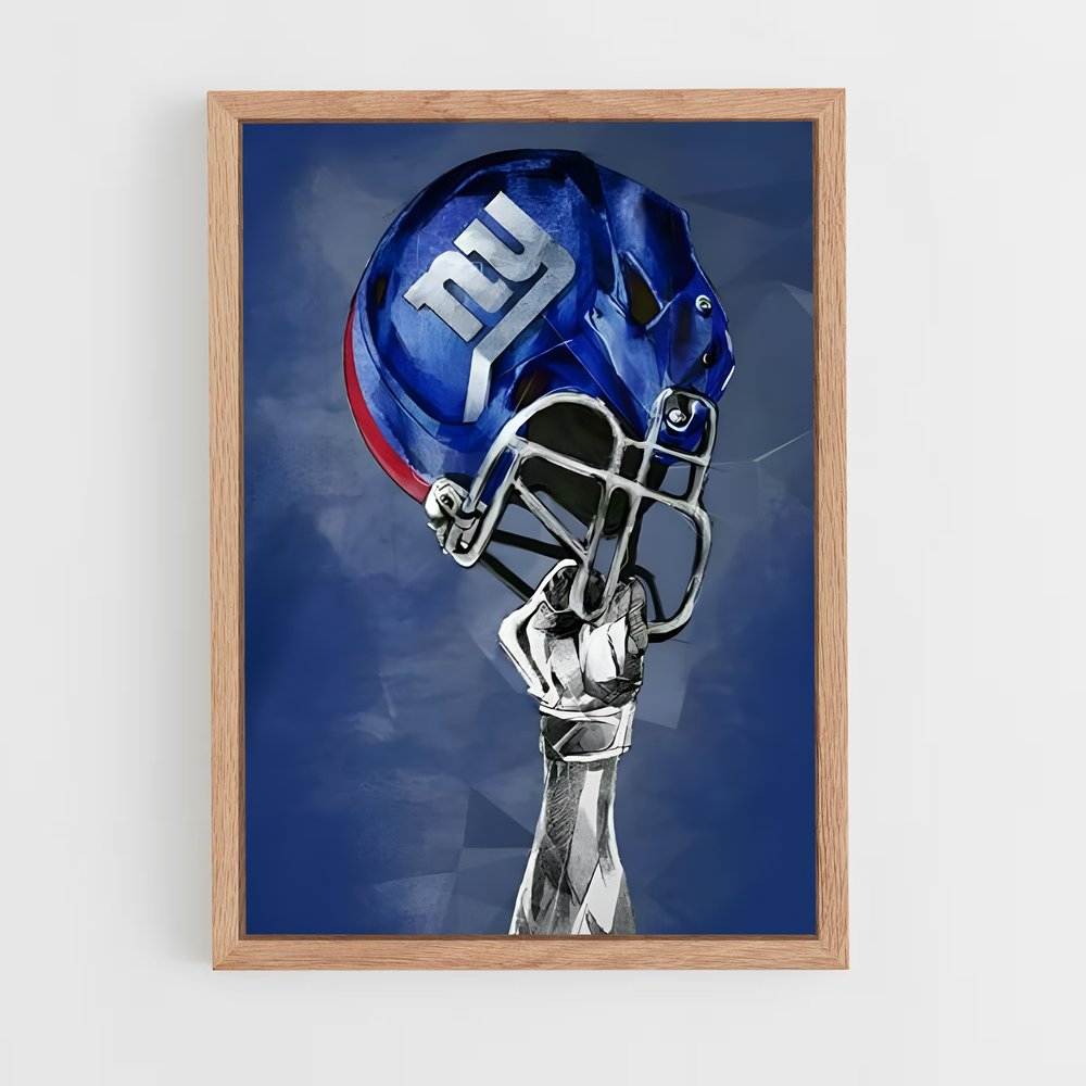ap-new york giants-6 cadre Bois clair