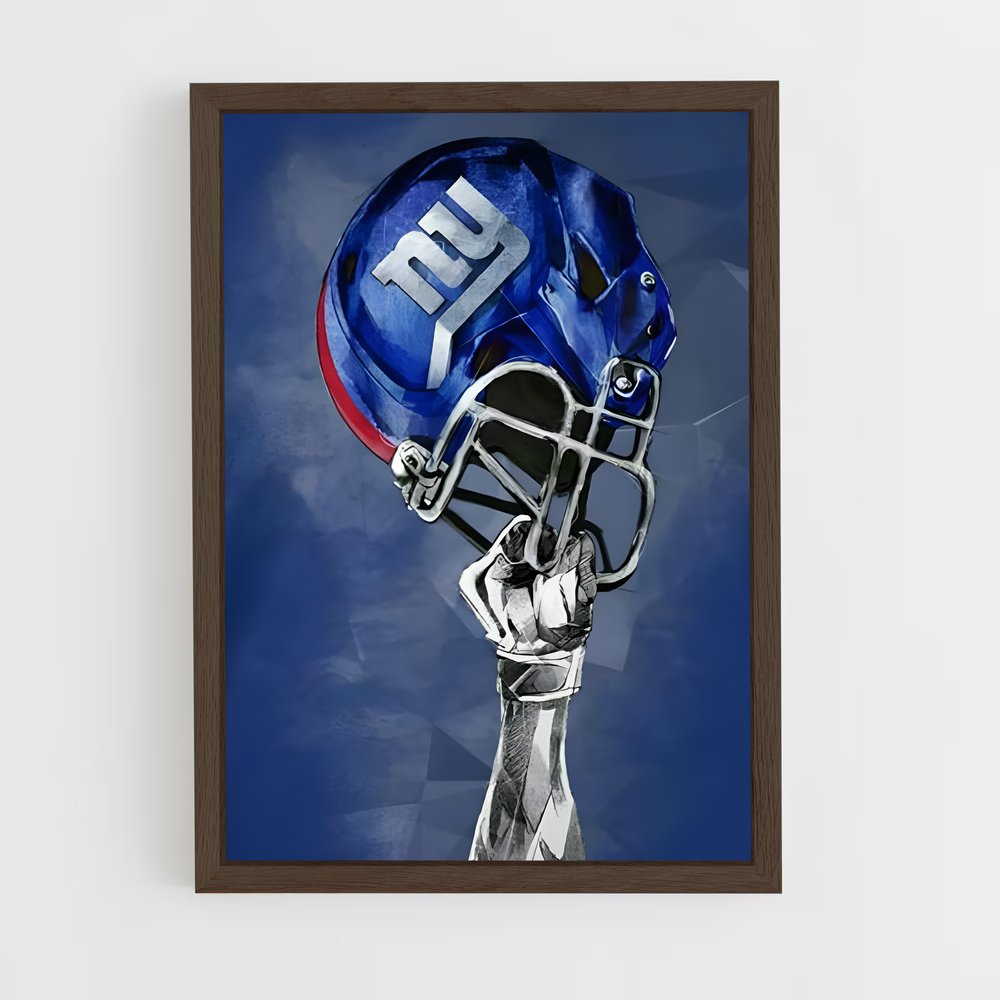 ap-new york giants-6 cadre Bois foncé
