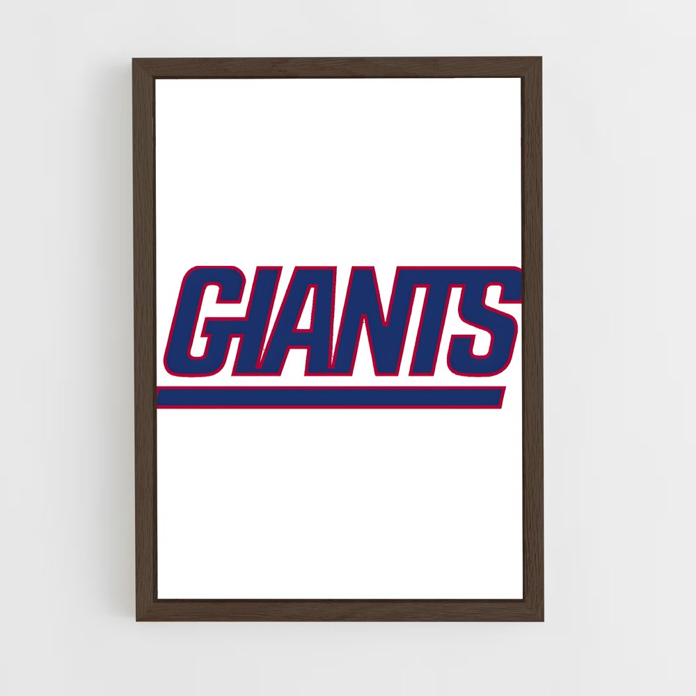 ap-new york giants-9 cadre Bois foncé