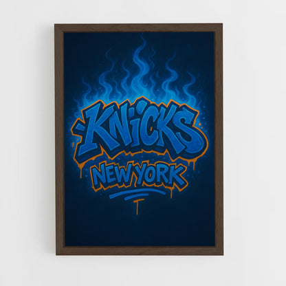 ap-new york knicks-5 cadre Bois foncé