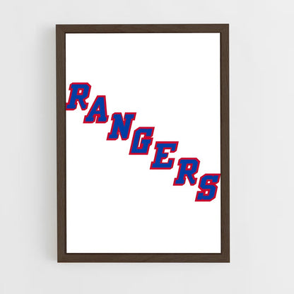 ap-new york rangers-8 cadre Bois foncé