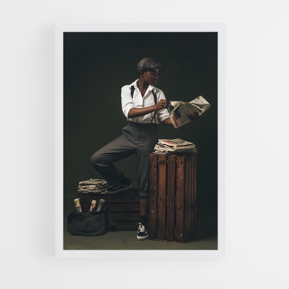 ap-newspaper boy-2 cadre Blanc