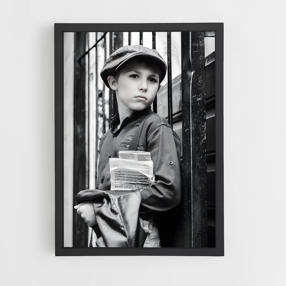 ap-newspaper boy-4 cadre Noir